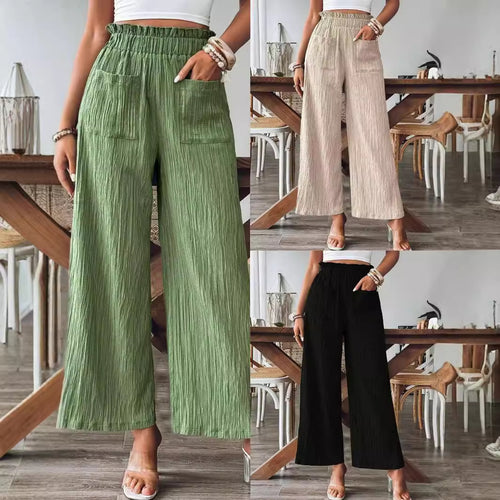 Casual and lightweight palazzo pants for women with elastic waistband and practical pockets Amarae