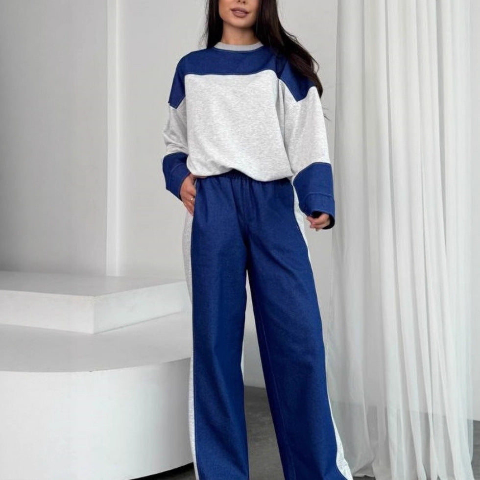 Women's sporty set with a loose top and casual pants Lune London