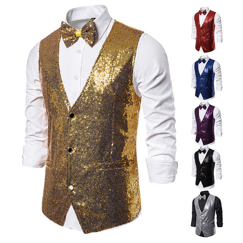Elegant sequin jacket for men with a classic cut and practical bow tie Amarae