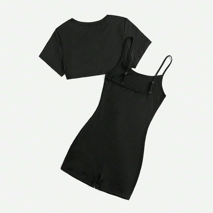 Ensemble de combinaison pour femme à top court et shorts Chic & Stil