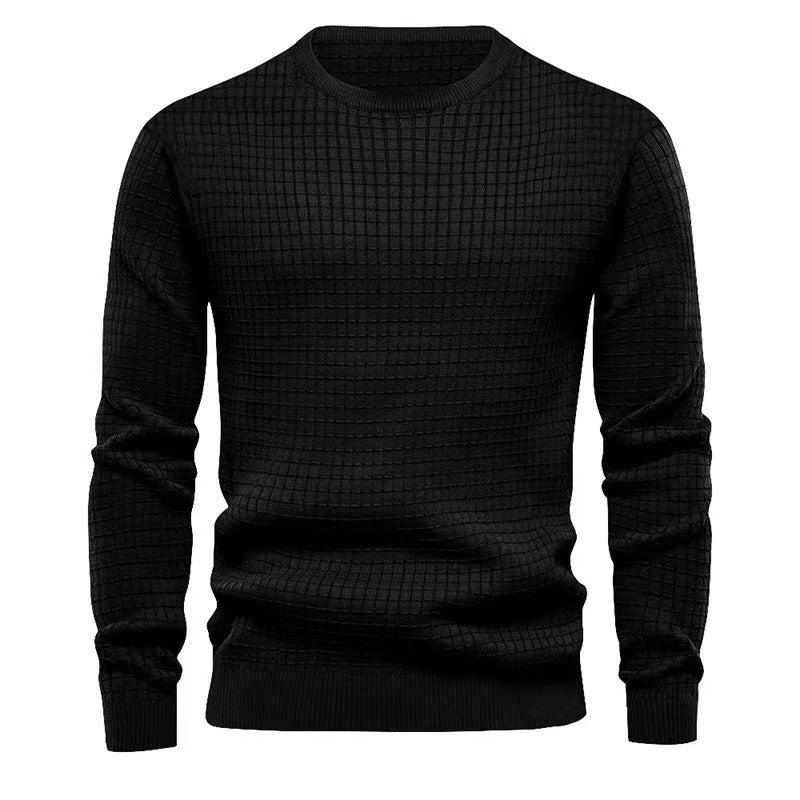 Trendy men's sweater with structured knit Lune London