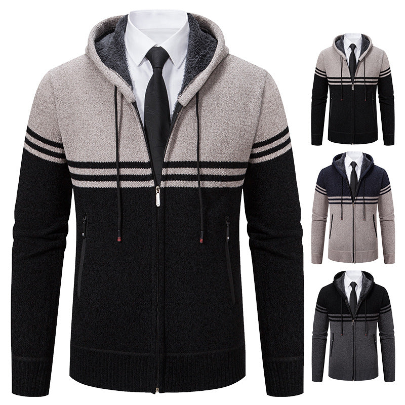 Fashionable men's hoodie with textured design Lune London
