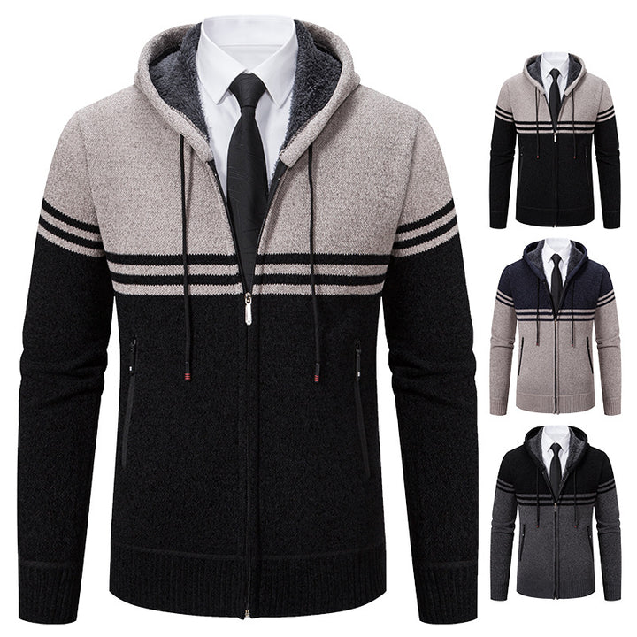 Fashionable men's hoodie with textured design Lune London