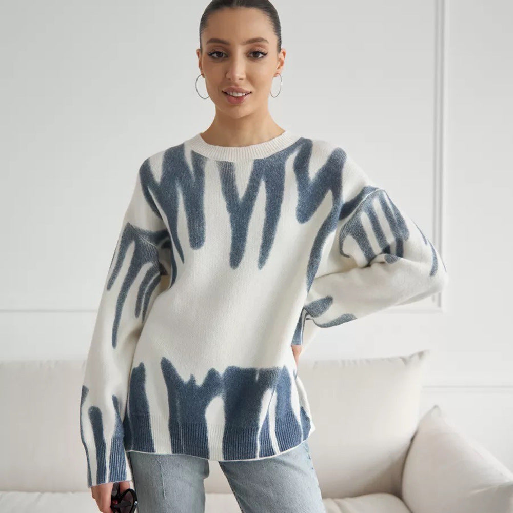 Pull décontracté tendance pour femmes avec un dégradé moderne et une coupe décontractée Chic & Stil
