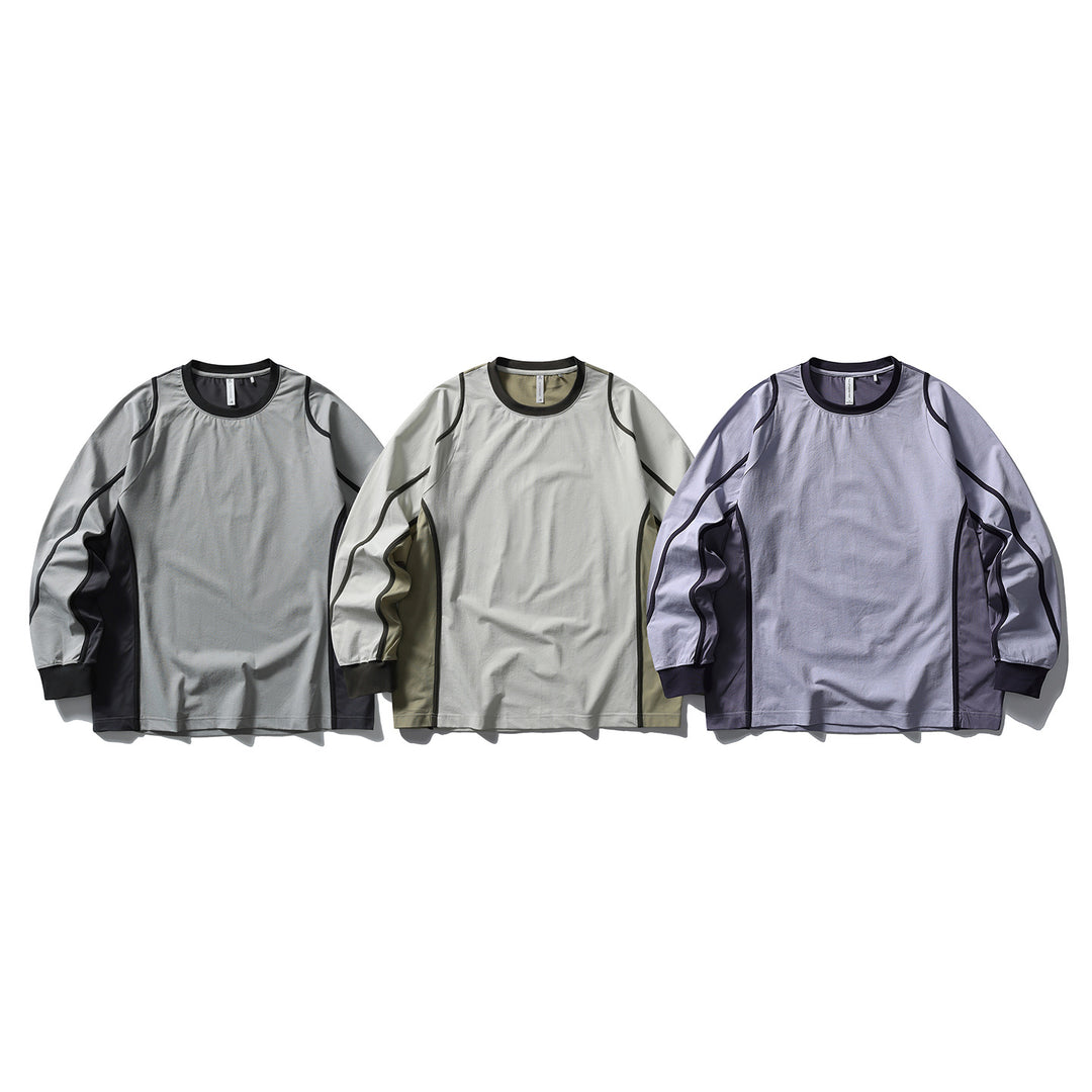 Unisex Functional Longsleeve in Oversize Layering Style with Flat Seams and Ribbed Cuffs