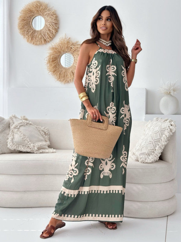Ladies Halter Maxi Dress Lune London