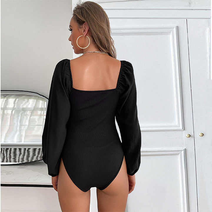 Body pour femme avec un élégant décolleté en V et des manches bouffantes Chic & Stil