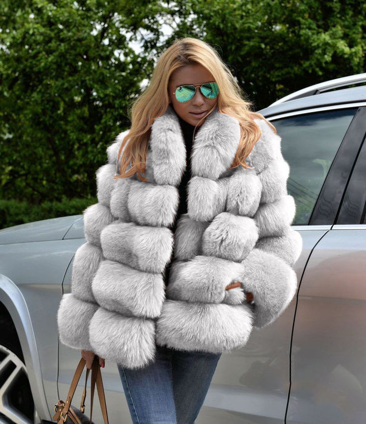 Ladies Chic and Stylish Faux Fur Jacket