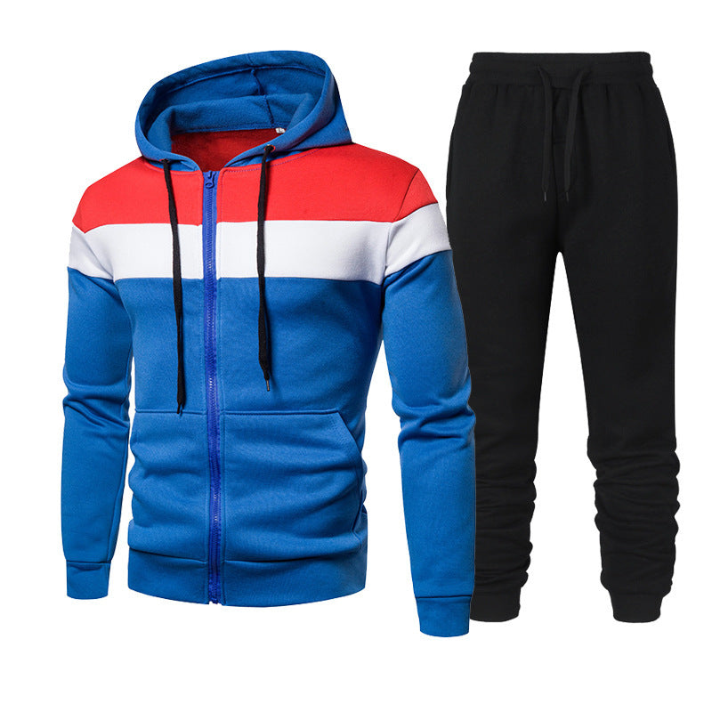Men's sporty leisure set with a chic and stylish color block design