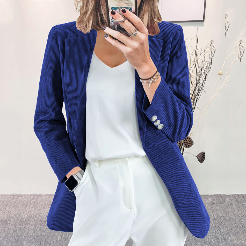Elegant women's blazer jacket with striped pattern and modern cut Lune London