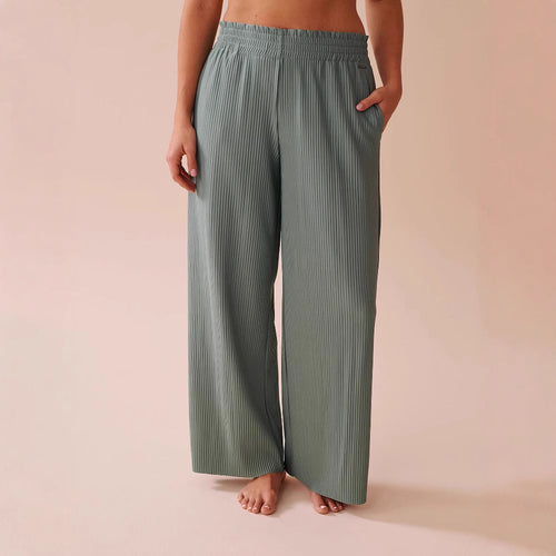 Casual pleated pants for women with elastic waistband and side pockets Amarae