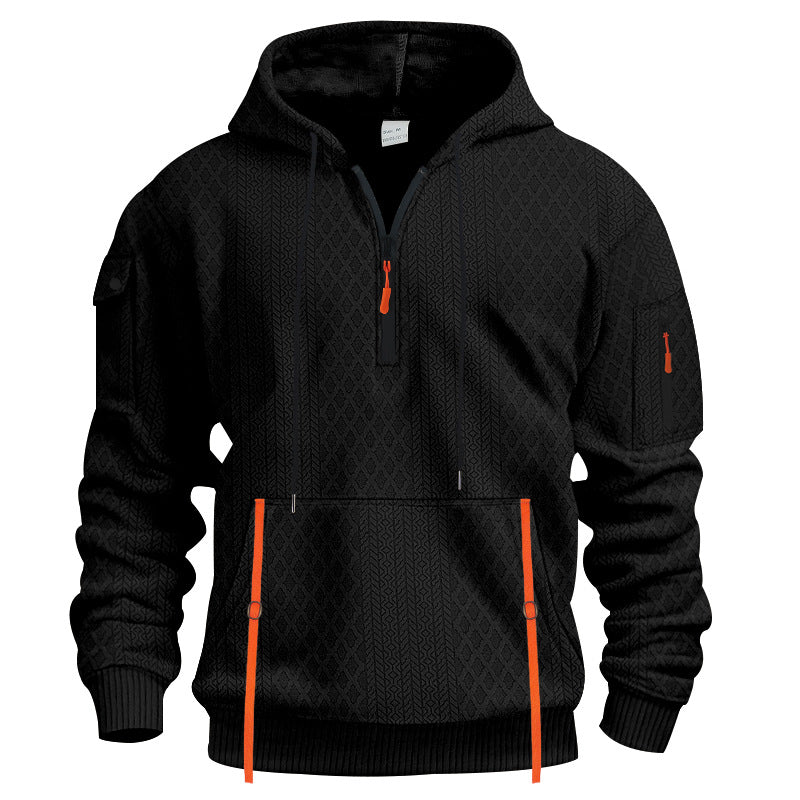 Men's functional hoodie with zipper and practical pockets Lune London
