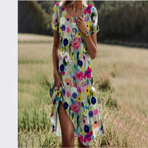 Casual women's dress with floral design Amarae