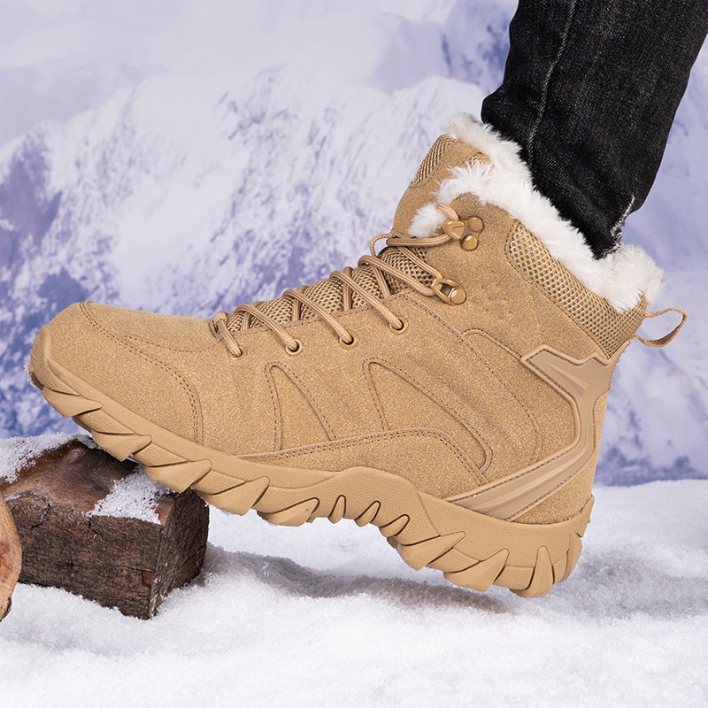 Men's Insulated Winter Trekking Boots with Faux Fur Lining and Grippy Off-Road Tread Sole Amarae