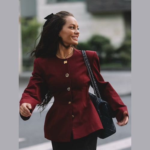 Fashionable Women's Blazer with a fitted cut and elegant button details Amarae