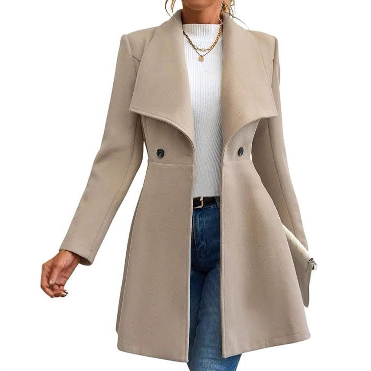 Elegant transition jacket for women with wide collar Lune London