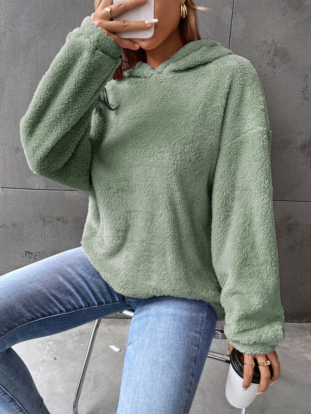 Ladies Cozy Hoodie with Peter Pan Collar Lune London