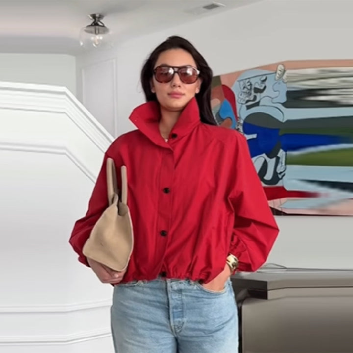 Ladies stylish outdoor jacket with high collar Amarae
