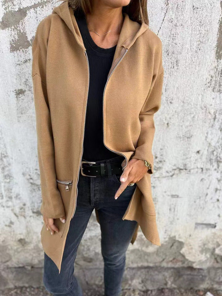 Casual and elegant women's jacket with zipper Amarae