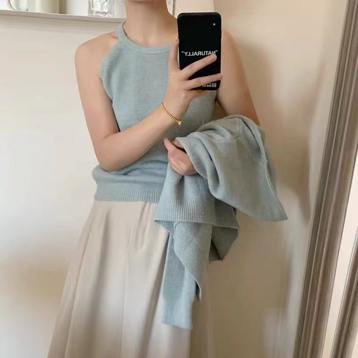 Pull en maille pelucheuse pour femme avec coupe décontractée et manches ouvertes Chic & Stil