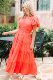 Women's midi dress with voluminous ruffles and flattering cut Amarae