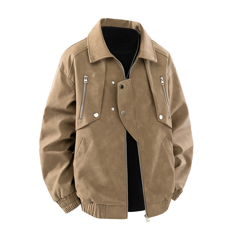 Trendy men's jacket with multifunctional zip pockets and elastic cuffs Lune London