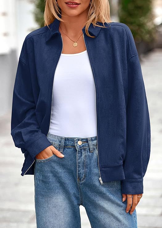 Casual transition jacket for women with high collar and zipper Lune London