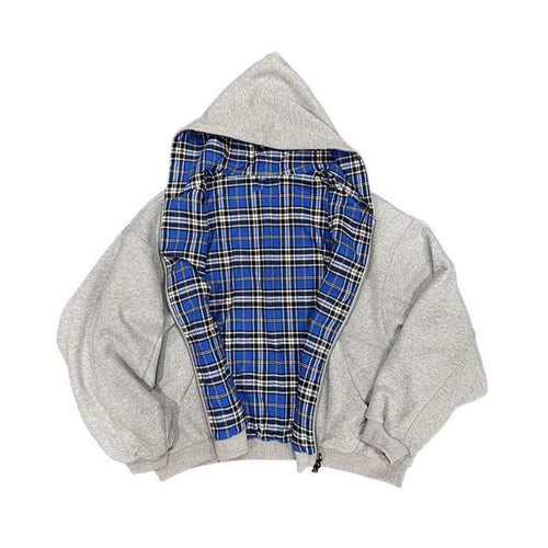 Veste à capuche femme avec doublure à carreaux et fermeture éclair pratique Chic & Stil