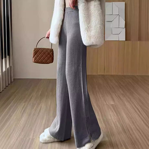 Pleated palazzo pants for women with button details Amarae