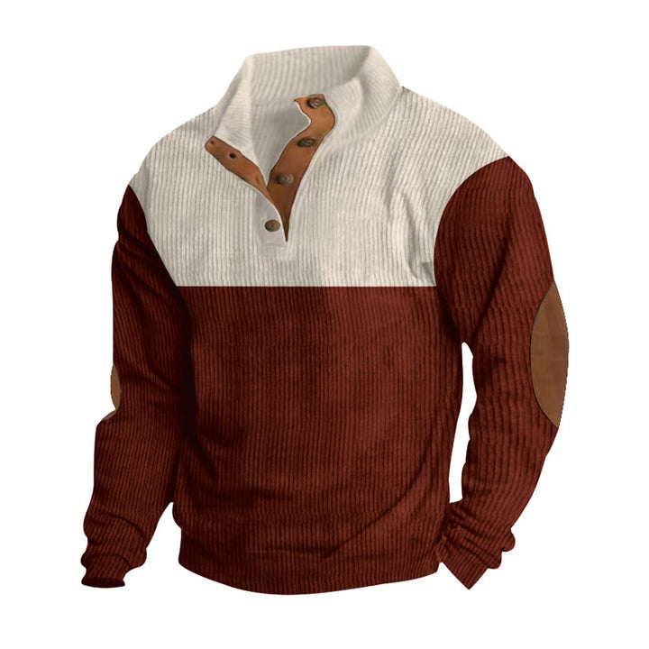 Men's trendy sweater with zipper and leather details Lune London