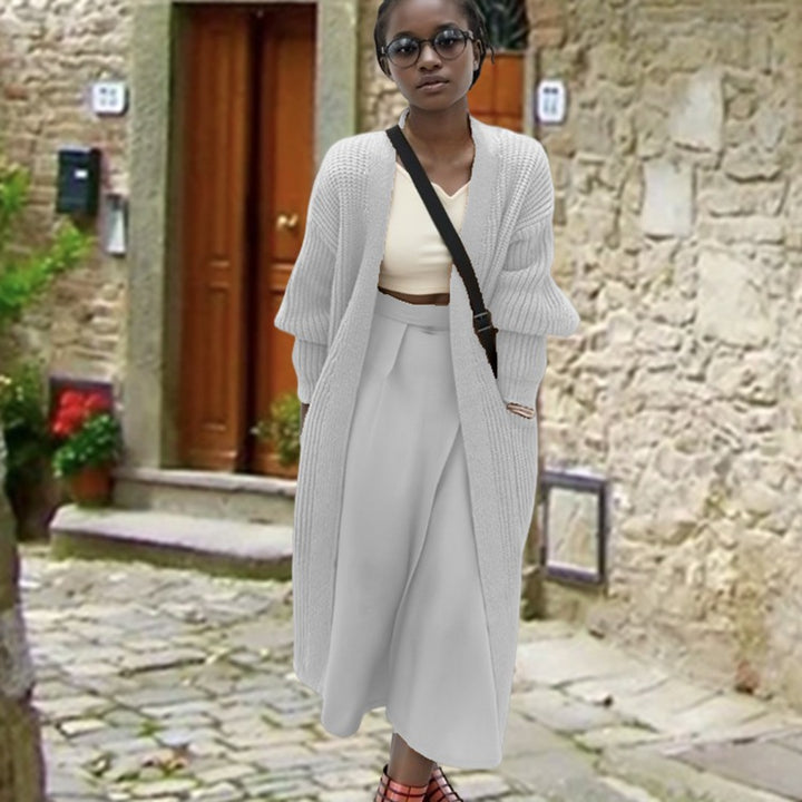 Elegant chunky knit coat for women Lune London
