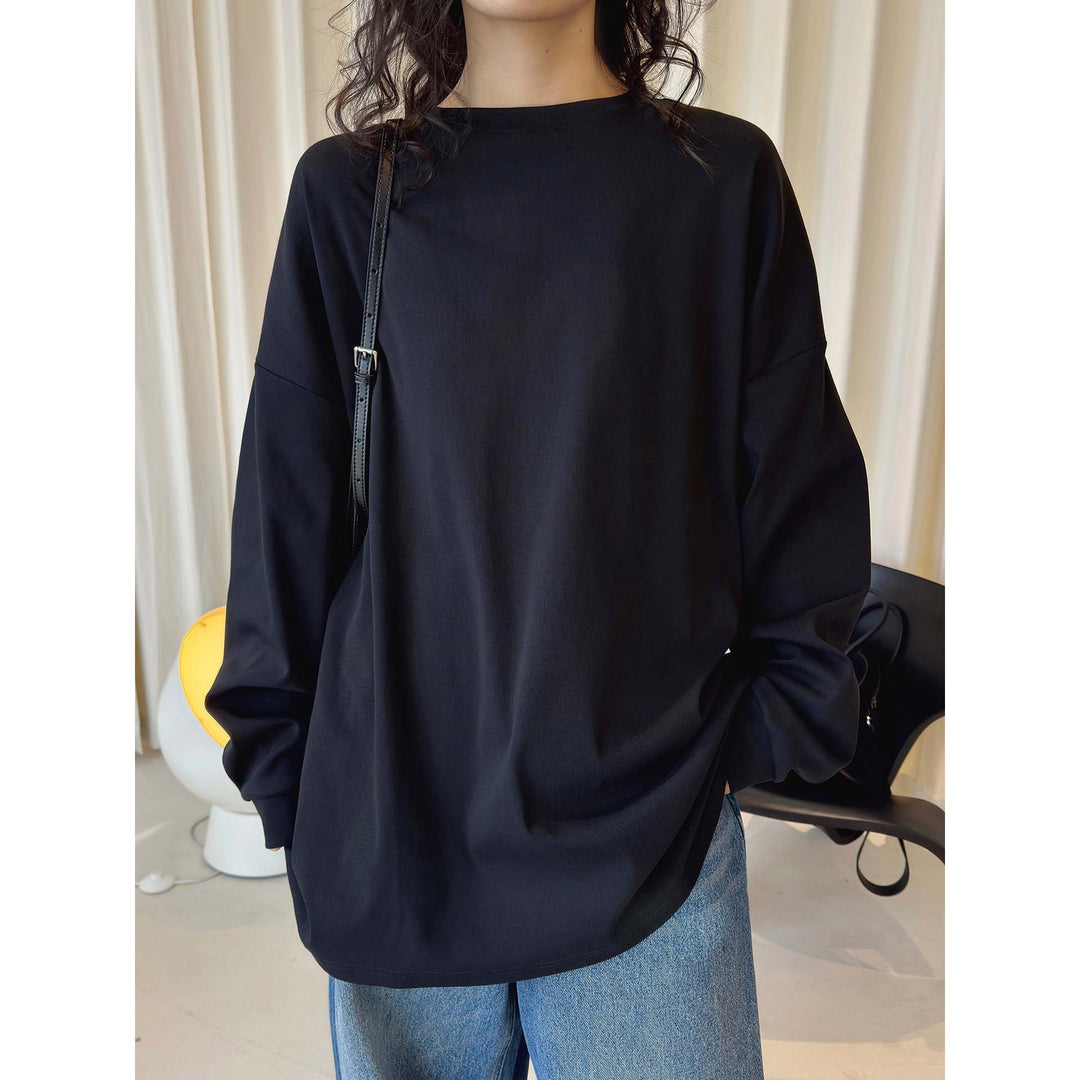 Ladies Relaxed-Longsleeve with dropped shoulder and fine round neckline Amarae