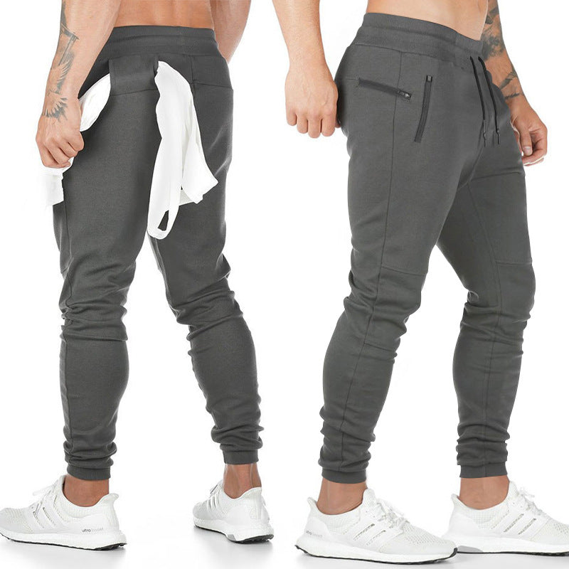 Sporty jogging pants for men with side zip pockets Lune London