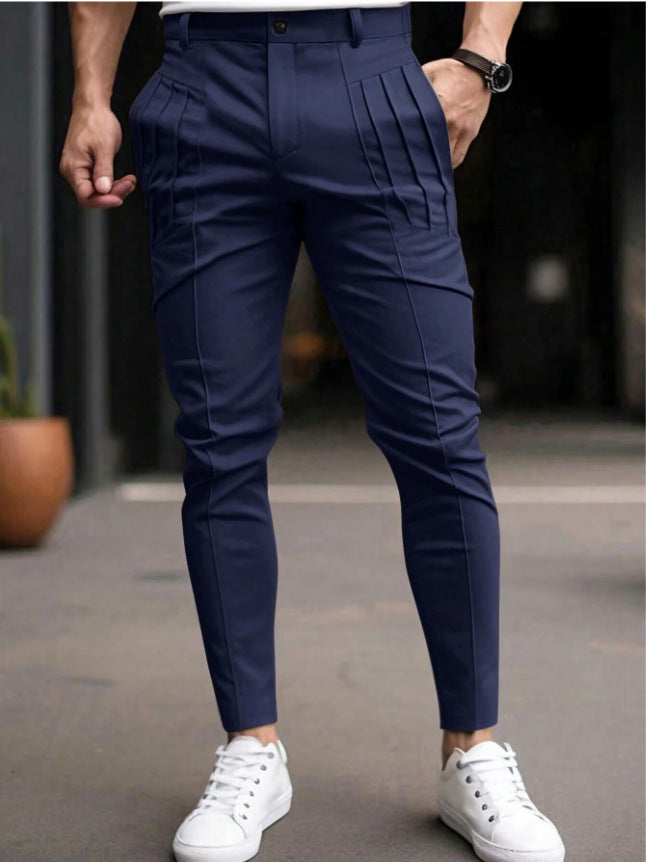 Men's suit pants with side pleats and slim fit Lune London