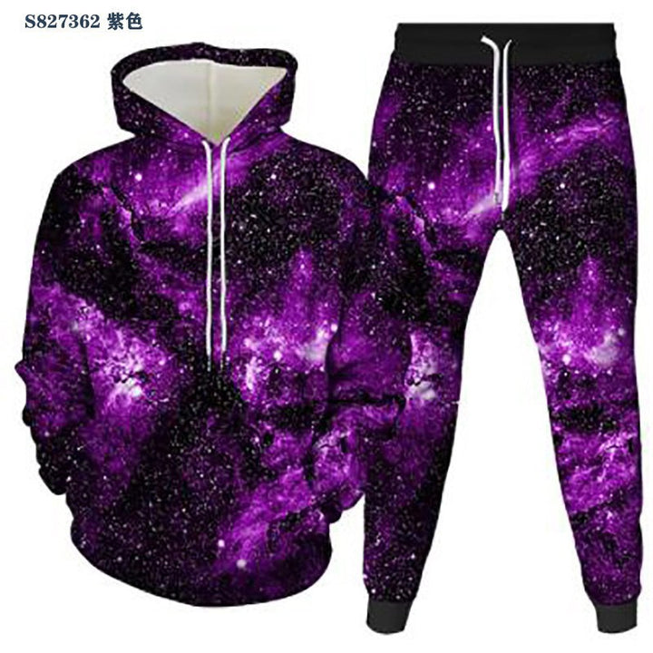 Men's hoodie set and jogger pants with modern graphic print Lune London
