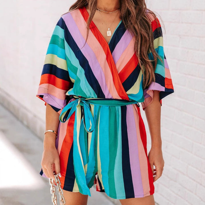 Chic striped wrap dress for women Lune London