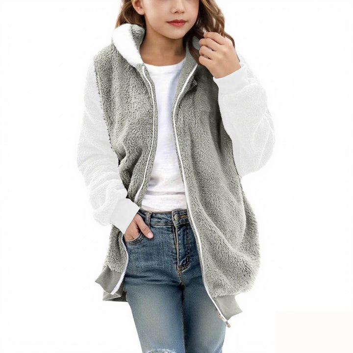 Ladies cozy hooded coat with zipper Lune London