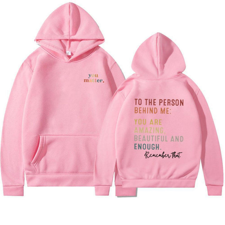 Women's hoodie with motivating lettering Lune London