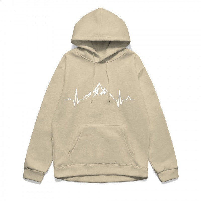 Women's hoodie with stylish mountain motif and high-quality cotton Chic & Stil