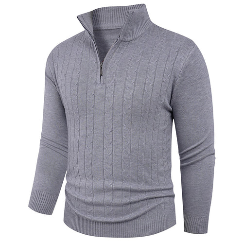 Men's Structured Sweater with ZIP Collar Amarae