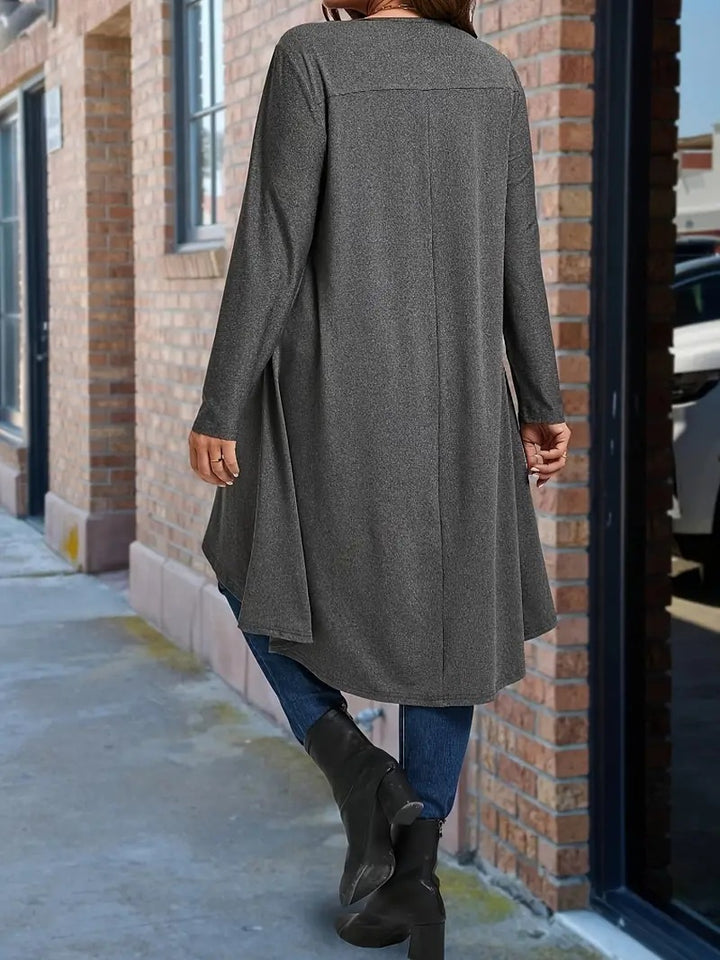 Asymmetrical long sleeve t-shirt for women with a chic and stylish cut