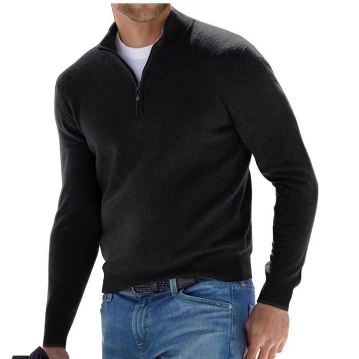 Elegant sweater for men with high collar and fine knit design Lune London