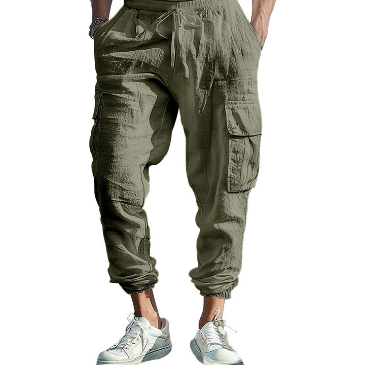 Men's cargo pants with elastic waistband and versatile pockets Lune London