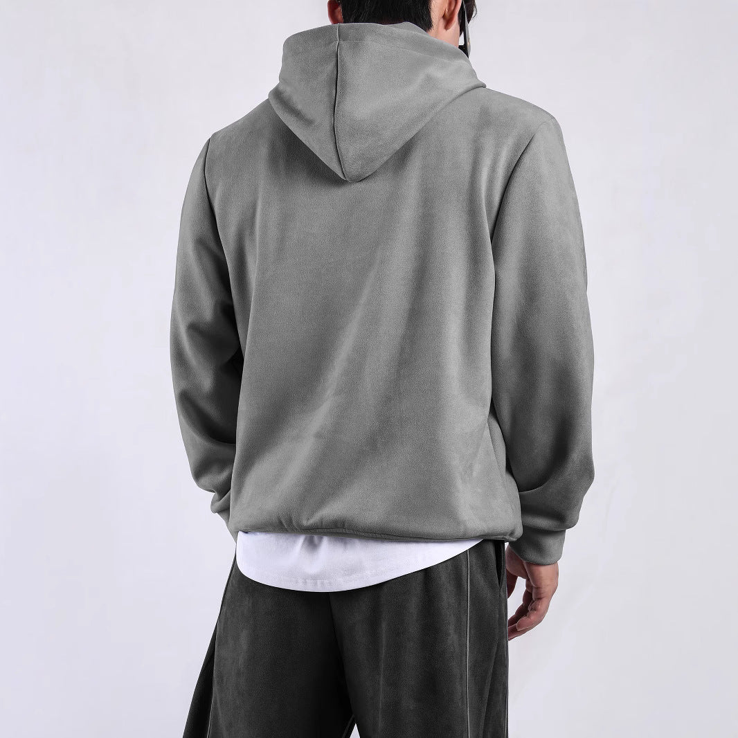Hooded sweatshirt for men with a practical kangaroo pocket design and a soft inner lining Lune London