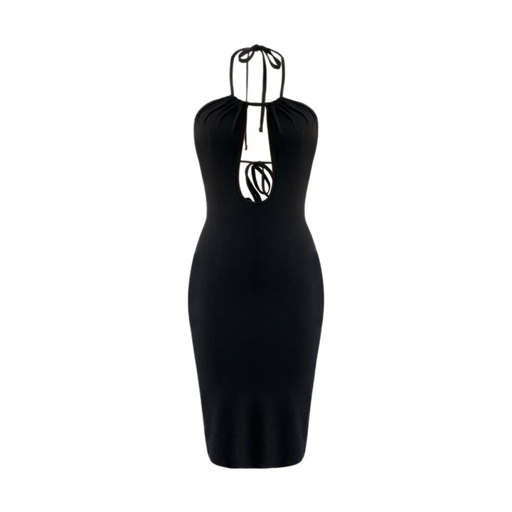 Robe bodycon femme avec décolleté en V profond et design élégant à col halter Chic & Stil