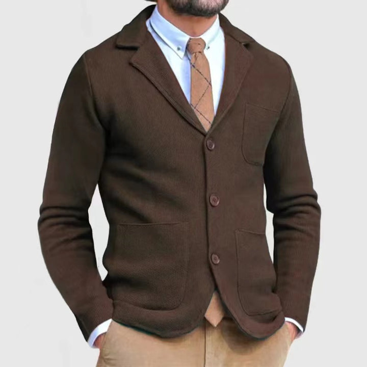 Knitted blazer for men with large pockets and modern cut Lune London