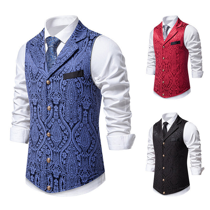 Elegant men's vest with intricate pattern and high-quality fabric Amarae