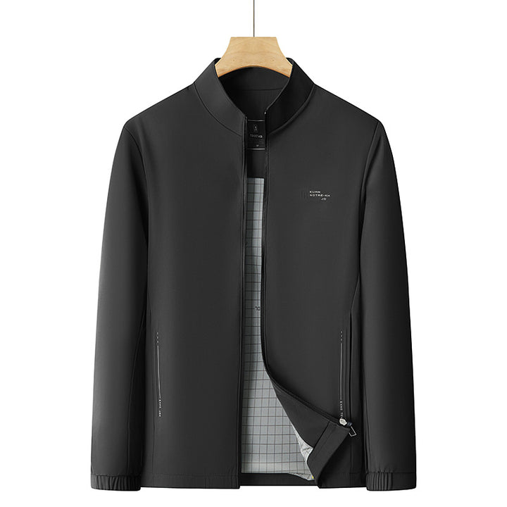 Men's Urban Stand-up Collar Blouson with Minimalist Softshell Look Amarae