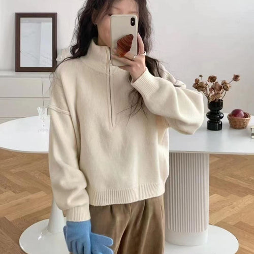 Pull stylé pour femmes avec demi-zip Chic & Stil