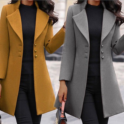 Tailored and chic winter coat for women with elegant buttons Amarae